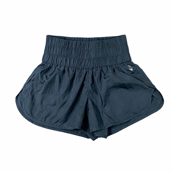 Free People Movement “Way Home” Blue running athletic shorts, smocked waist 💙 - Picture 2 of 8